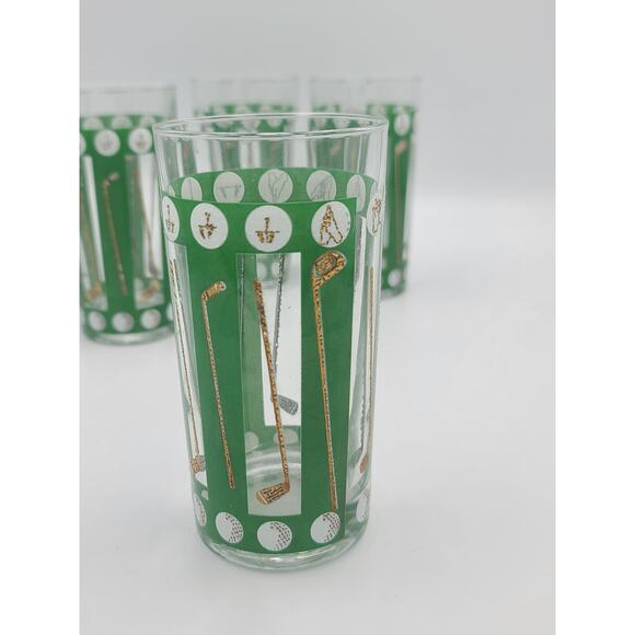Vintage Georges Briard Golf Theme Highball Glasses Set 0f 4 #2 - Picture 4 of 7